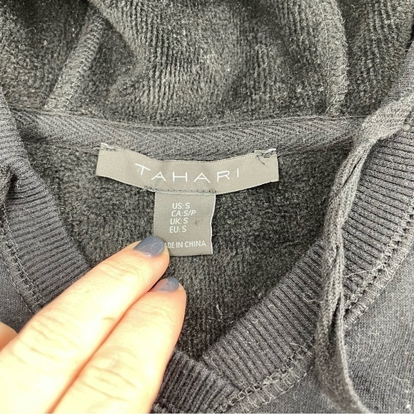 Tahari Soft Fleece Lined Hoodie Tunic / Mini Dress - Picture 10 of 11